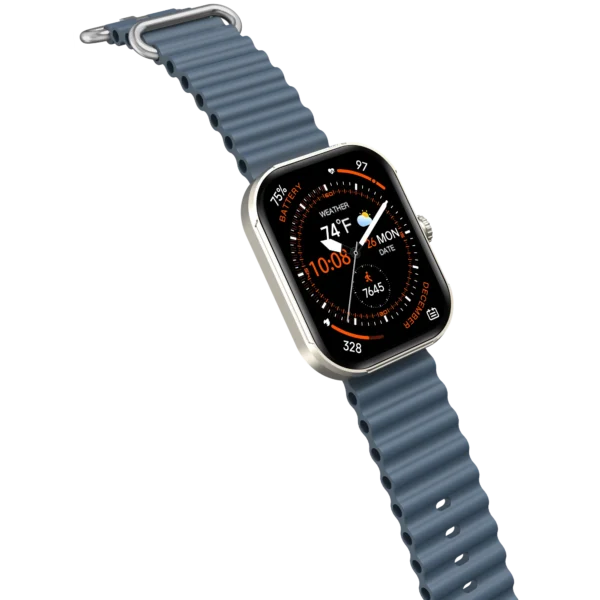 3Plus MEGA Smart Watch with 2.02" AMOLED Display/Answer and Make Calls/Sleep Monitoring/Heart Rate/100+ Workout Modes/Quick Response/iPhone and Android