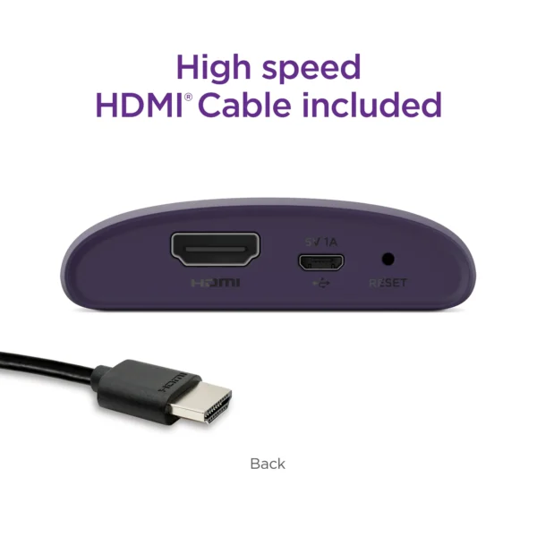 Roku LE HD Streaming Media Player with High Speed ​​HDMI Cable and Simple Remote Control