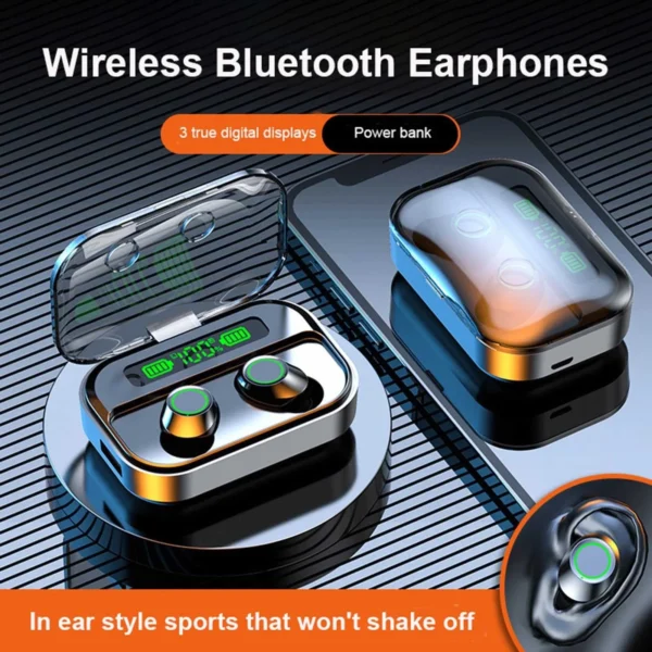 Ruchs Earbuds with Charging Case LED Display Noise Cancelling Headphones in Ear Earphones for Sports, Running, Workout Today Prime Wareh