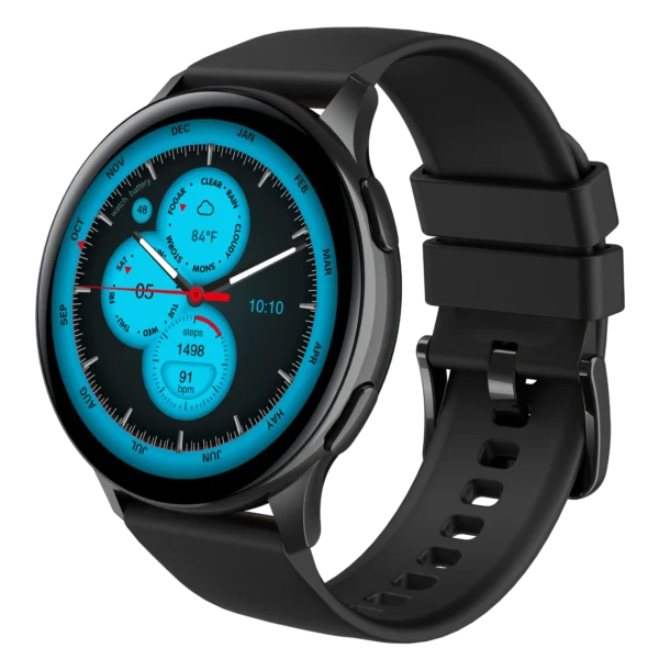 3Plus Callie Smart Watch with 1.43" Round Amoled Screen/Answer and Make Calls/Sleep Monitoring/Heart Rate/IP68 Waterproof/100 Workout Modes/Quick Response/iPhone and Android