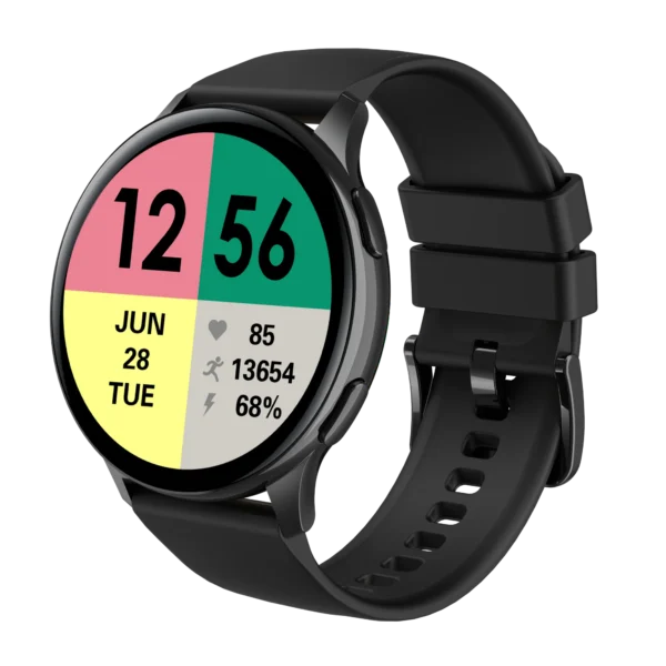 3Plus Callie Smart Watch with 1.43" Round Amoled Screen/Answer and Make Calls/Sleep Monitoring/Heart Rate/IP68 Waterproof/100 Workout Modes/Quick Response/iPhone and Android