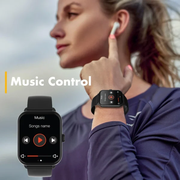 3Plus Vibe Lite BT Smart Watch (Bluetooth Calls) Black - Unisex