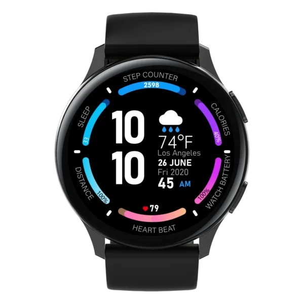 3Plus Callie Smart Watch with 1.43" Round Amoled Screen/Answer and Make Calls/Sleep Monitoring/Heart Rate/IP68 Waterproof/100 Workout Modes/Quick Response/iPhone and Android