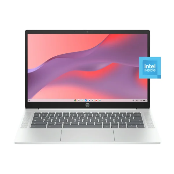 HP 14-inch HD Chromebook Laptop Intel N200 Processor 4GB RAM 128GB UFS Glacier Silver