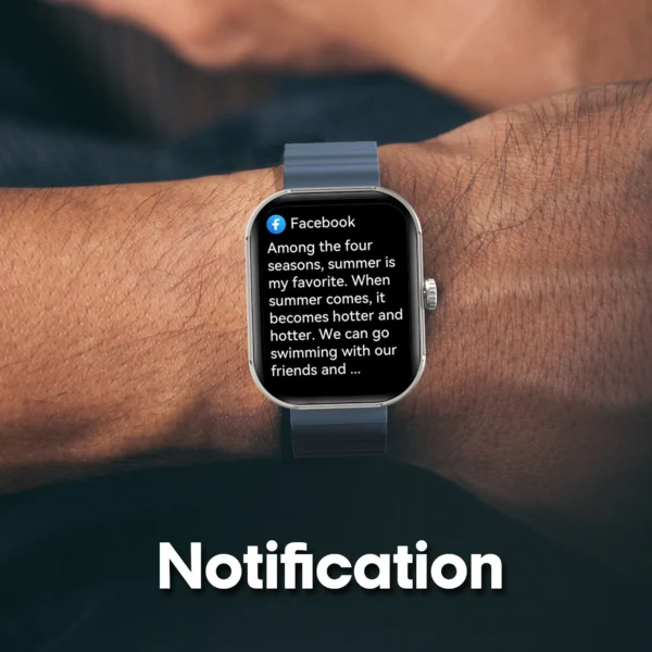 3Plus MEGA Smart Watch with 2.02" AMOLED Display/Answer and Make Calls/Sleep Monitoring/Heart Rate/100+ Workout Modes/Quick Response/iPhone and Android